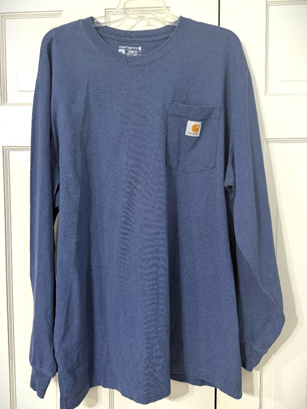 Carhartt Blue/Gray  Loose Fit Long Sleeve Crew Neck Tee-Shirt Men's Size XL